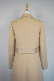 WCC-0582 Light Apricot Elegant Style Cashmere Coat