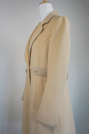 WCC-0582 Light Apricot Elegant Style Cashmere Coat