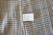 WWC-3680 Grey Check French Style Wool Coat