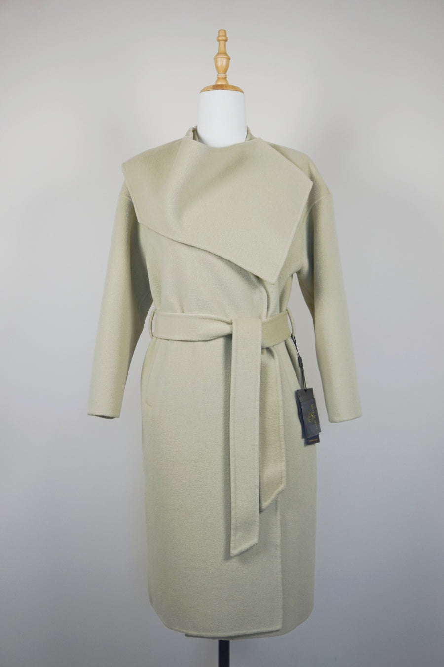 WWC-2625 Light Green Chic Style Wool Coat