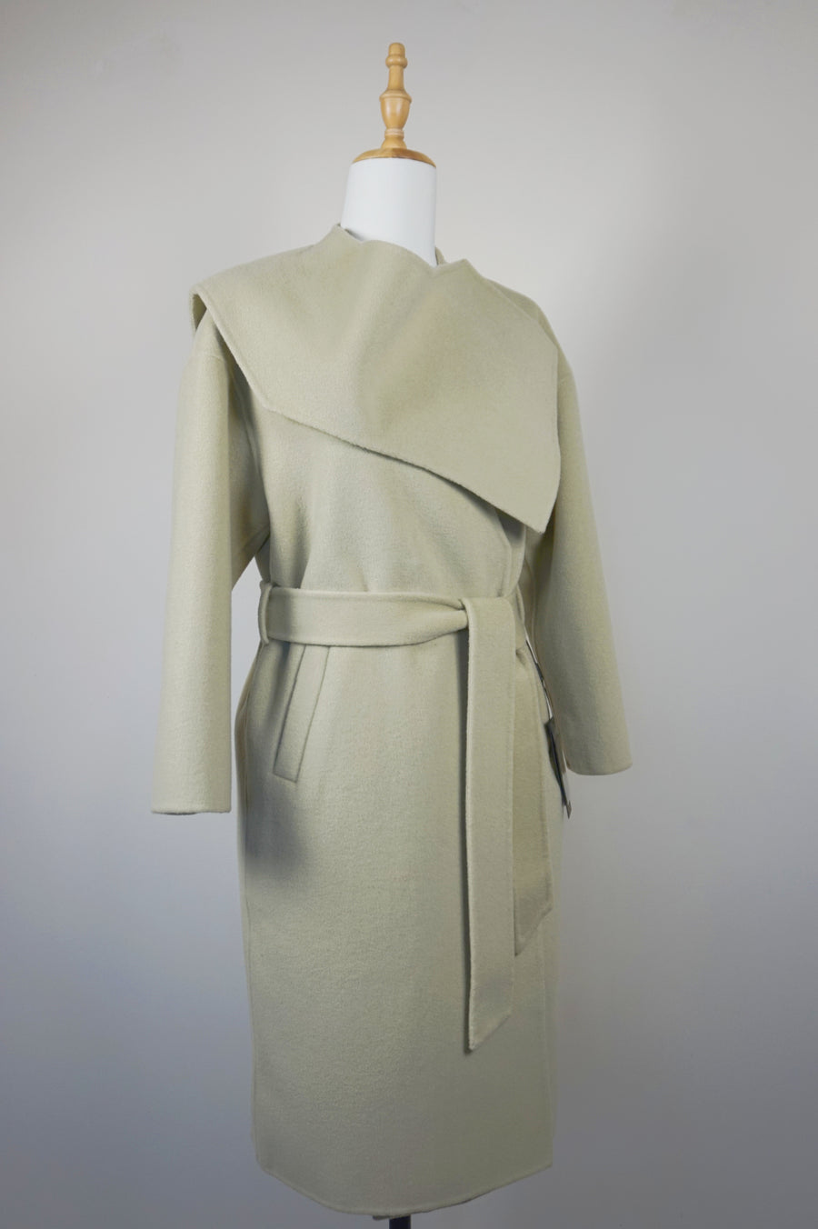 WWC-2625 Light Green Chic Style Wool Coat