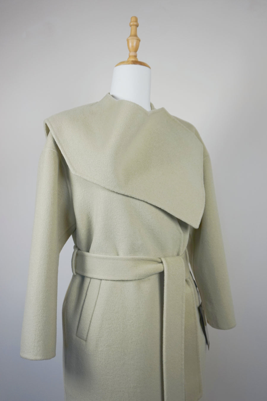 WWC-2625 Light Green Chic Style Wool Coat