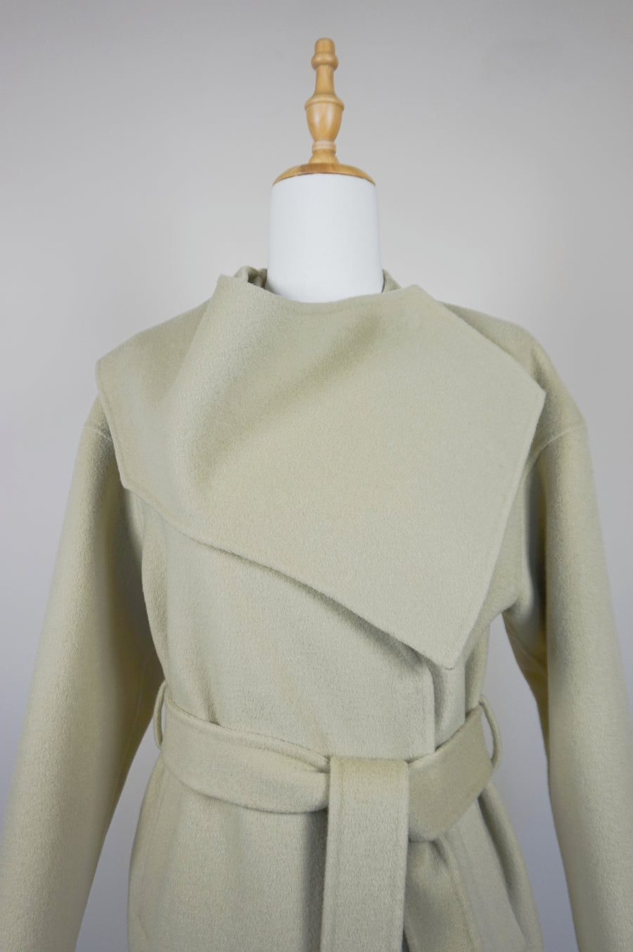 WWC-2625 Light Green Chic Style Wool Coat