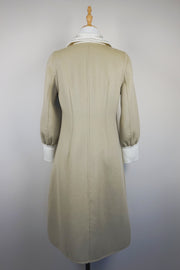 WWC-60046 Light Green Embroidered Wool Coat