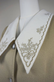 WWC-60046 Light Green Embroidered Wool Coat