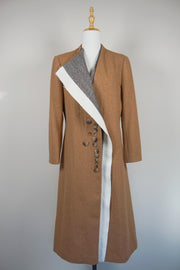 WWC-4F926 Camel Artistic Style Wool Coat