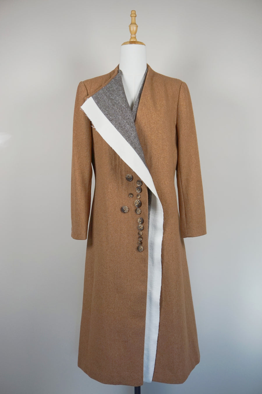 WWC-4F926 Camel Artistic Style Wool Coat