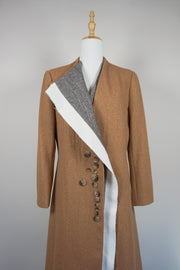 WWC-4F926 Camel Artistic Style Wool Coat