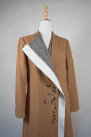 WWC-4F926 Camel Artistic Style Wool Coat