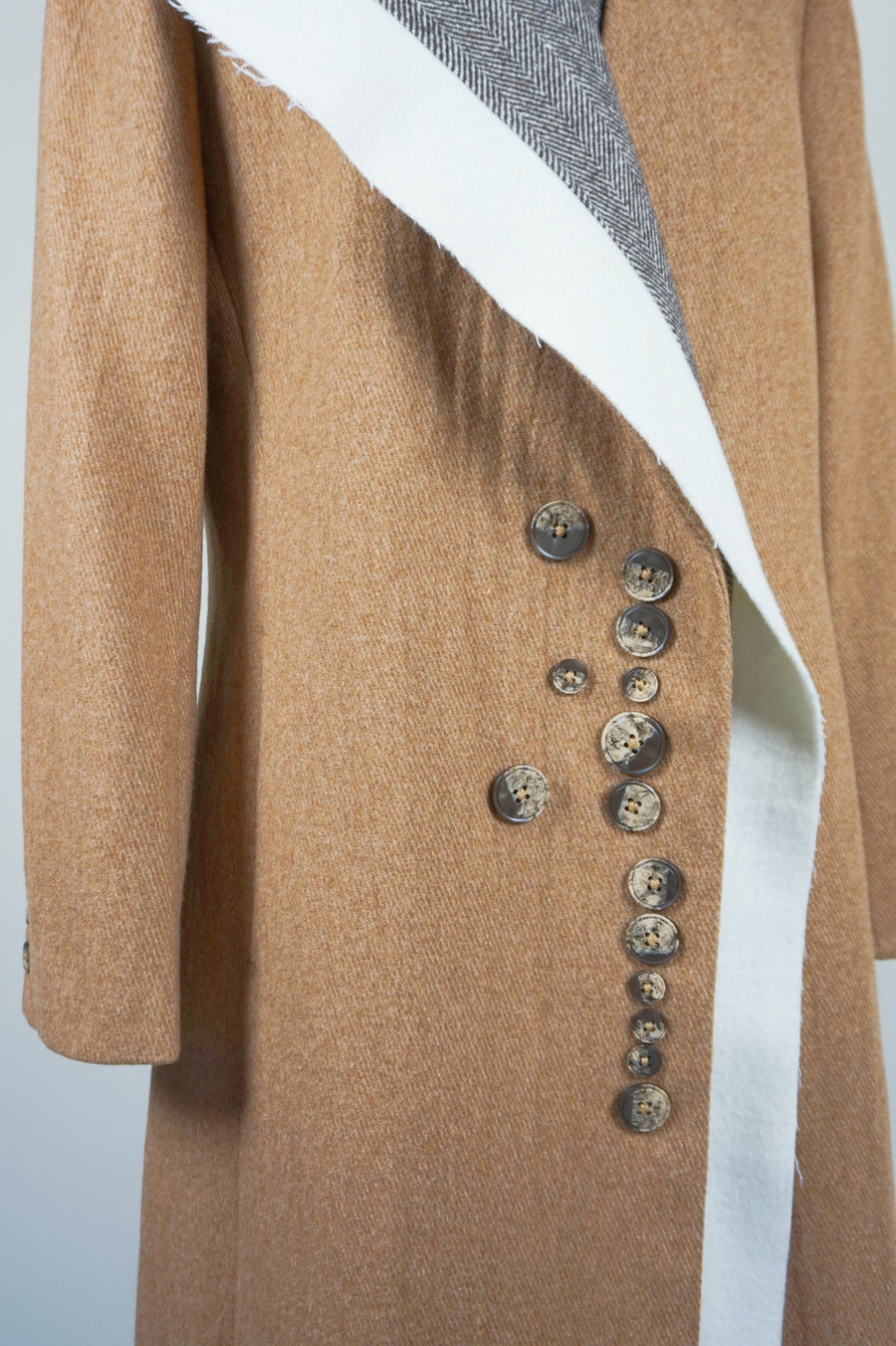 WWC-4F926 Camel Artistic Style Wool Coat