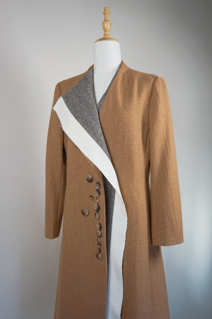 WWC-4F926 Camel Artistic Style Wool Coat