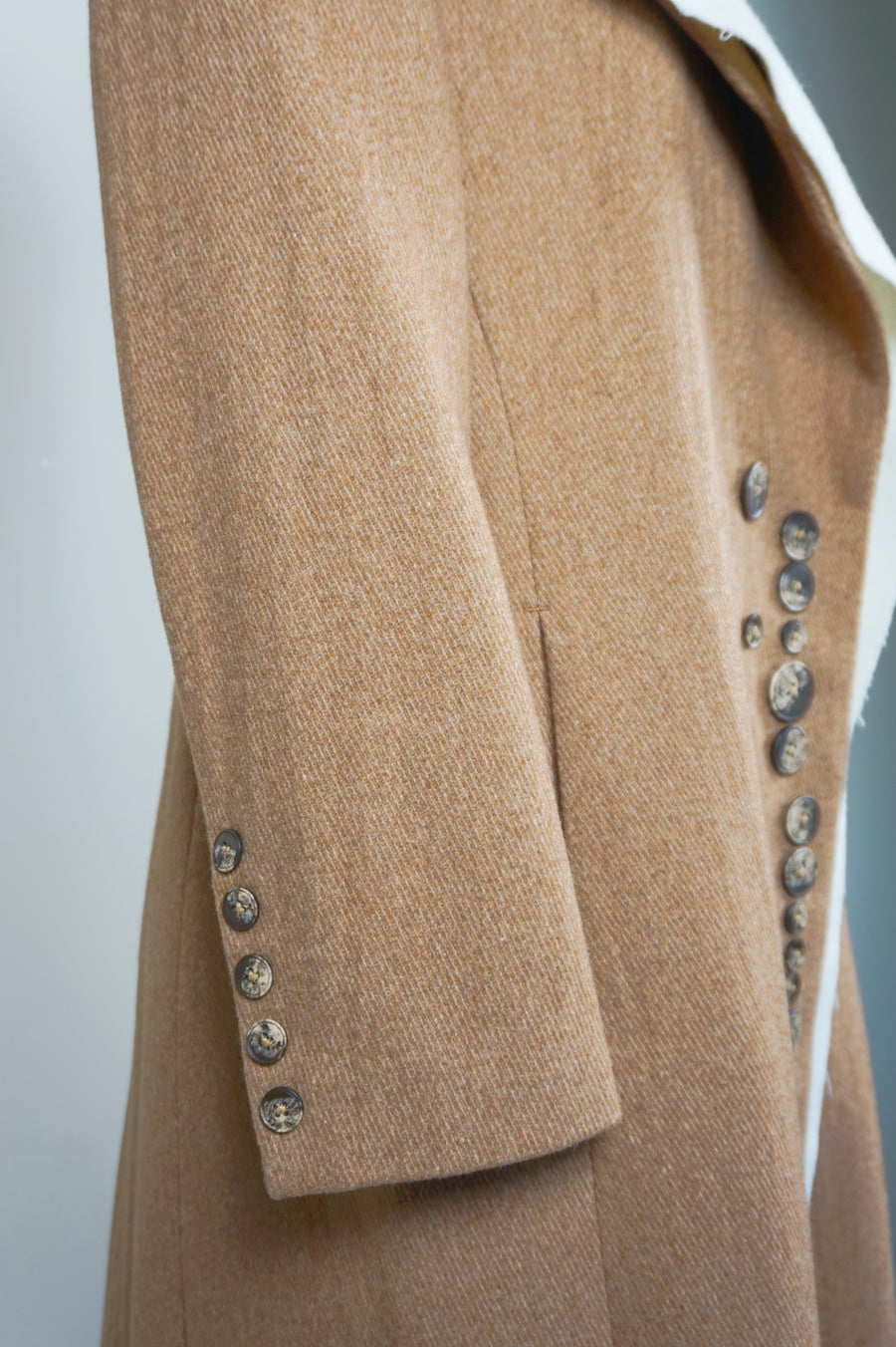 WWC-4F926 Camel Artistic Style Wool Coat