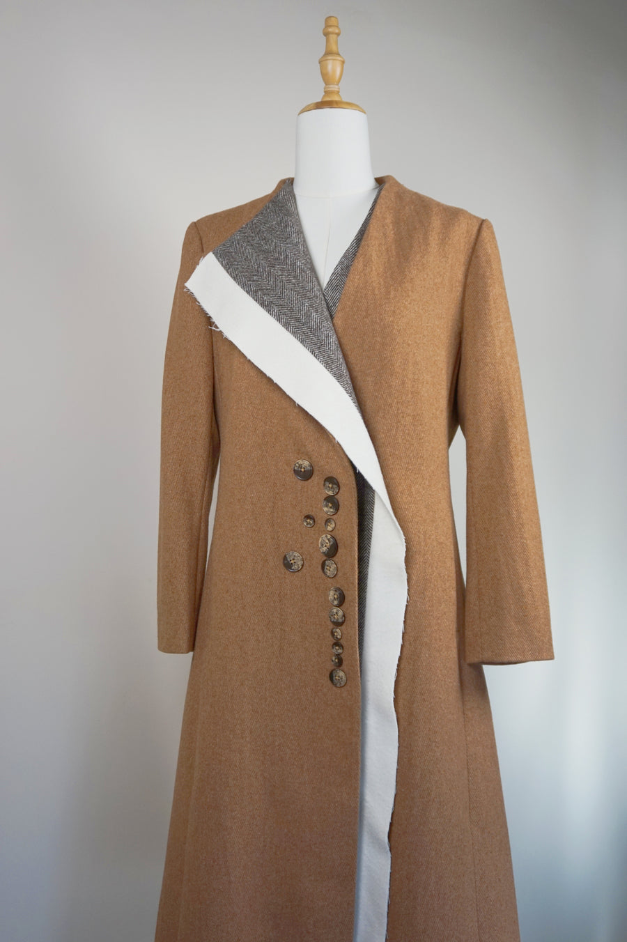 WWC-4F926 Camel Artistic Style Wool Coat
