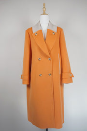 WWC-8216 Orange & Beige Casual Style Wool Coat