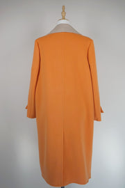 WWC-8216 Orange & Beige Casual Style Wool Coat