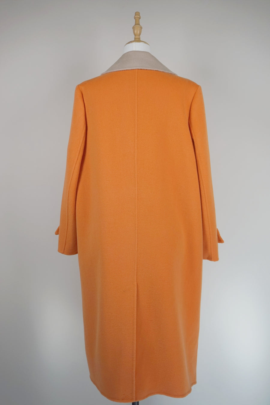 WWC-8216 Orange & Beige Casual Style Wool Coat