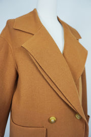 WTC-ZC057 Reddish Brown Casual Style 100% Wool Trench Coat