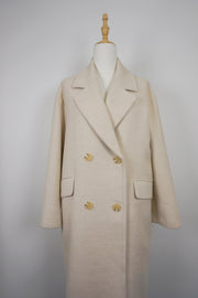 WTC-283413 Beige Casual Style Long Trench Coat