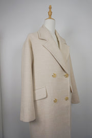 WTC-283413 Beige Casual Style Long Trench Coat
