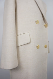 WTC-283413 Beige Casual Style Long Trench Coat