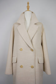 WTC-283413 Beige Casual Style Long Trench Coat