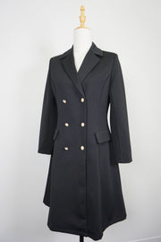 WTC-100JZ Black Elegant Style Long Trench Coat