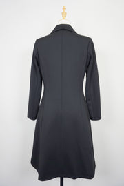 WTC-100JZ Black Elegant Style Long Trench Coat