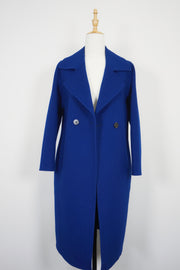 WWC-D2308 Royal Blue Elegant Style 100% Wool Coat