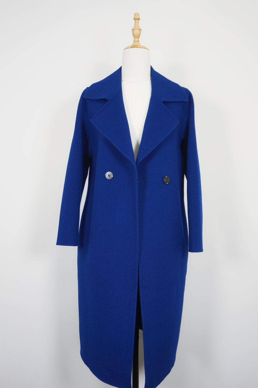 WWC-D2308 Royal Blue Elegant Style 100% Wool Coat