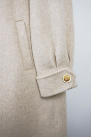 WCC-0812 Beige Luxury Style Long Cashmere Coat