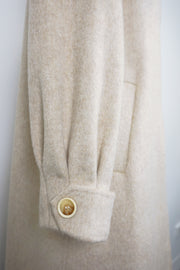 WCC-0812 Beige Luxury Style Long Cashmere Coat