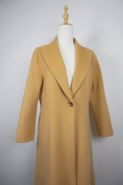 WCC-1266 Camel Luxury Style Long Cashmere Coat