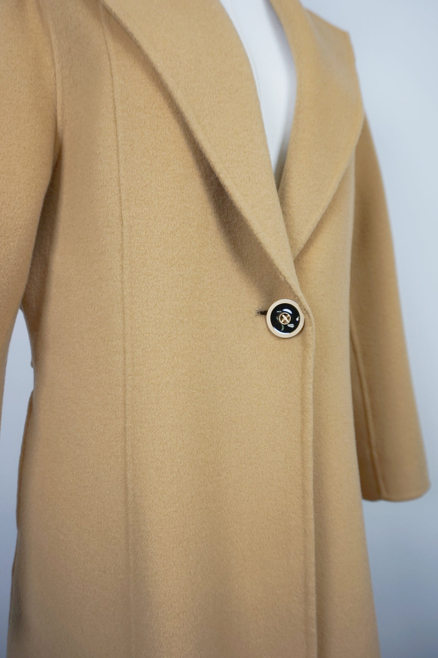 WCC-1266 Camel Luxury Style Long Cashmere Coat