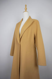 WCC-1266 Camel Luxury Style Long Cashmere Coat