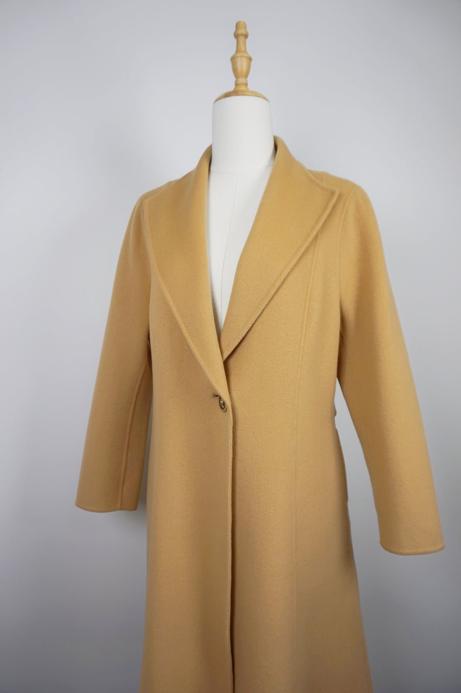 WCC-1266 Camel Luxury Style Long Cashmere Coat