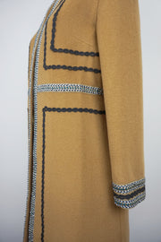 WWC-BERN Camel Line Chic Style 80% Wool Coat