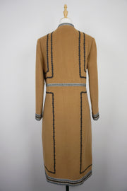 WWC-BERN Camel Line Chic Style 80% Wool Coat