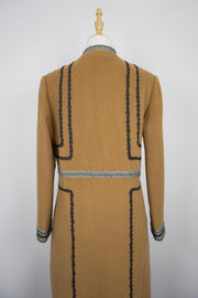 WWC-BERN Camel Line Chic Style 80% Wool Coat