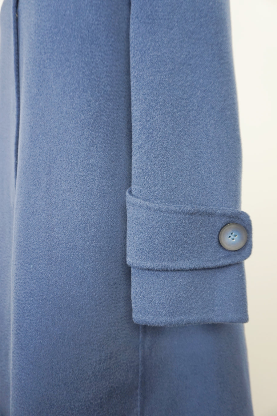 WWC-0722A Midnight Blue Elegant Style 100% Water Ripple Wool Coat