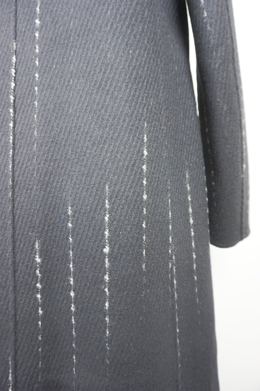 WWC-0722B Black Strip Business Style Pure Wool Coat