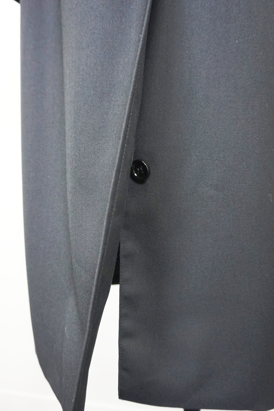 WTC-4236B Black Luxury Style Gold Button Waterproof Trench Coat