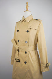 WTC-JW8701 Khaki Classic Preppy Style Short Trench Coat