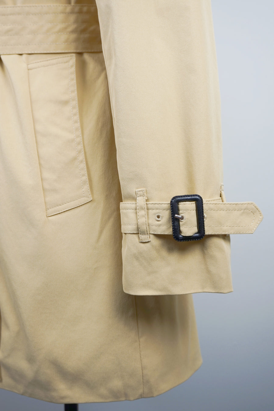 WTC-JW8701 Khaki Classic Preppy Style Short Trench Coat