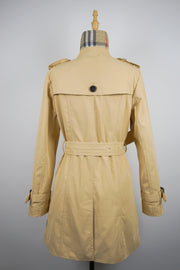 WTC-JW8701 Khaki Classic Preppy Style Short Trench Coat