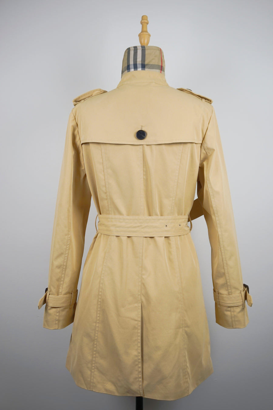 WTC-JW8701 Khaki Classic Preppy Style Short Trench Coat