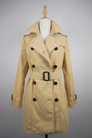 WTC-JW8701 Khaki Classic Preppy Style Short Trench Coat