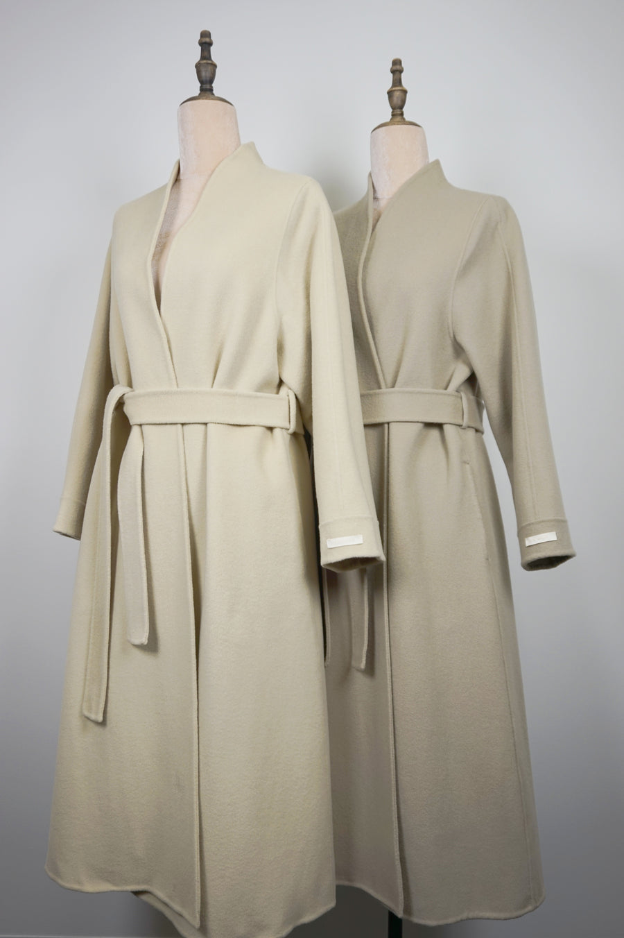 WWC-930KE2 Oat Beige Luxury Style Pure Wool Coat