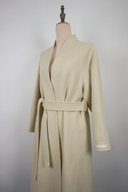 WWC-930KE1 Warm Ivory Luxury Style Pure Wool Coat