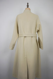 WWC-930KE1 Warm Ivory Luxury Style Pure Wool Coat