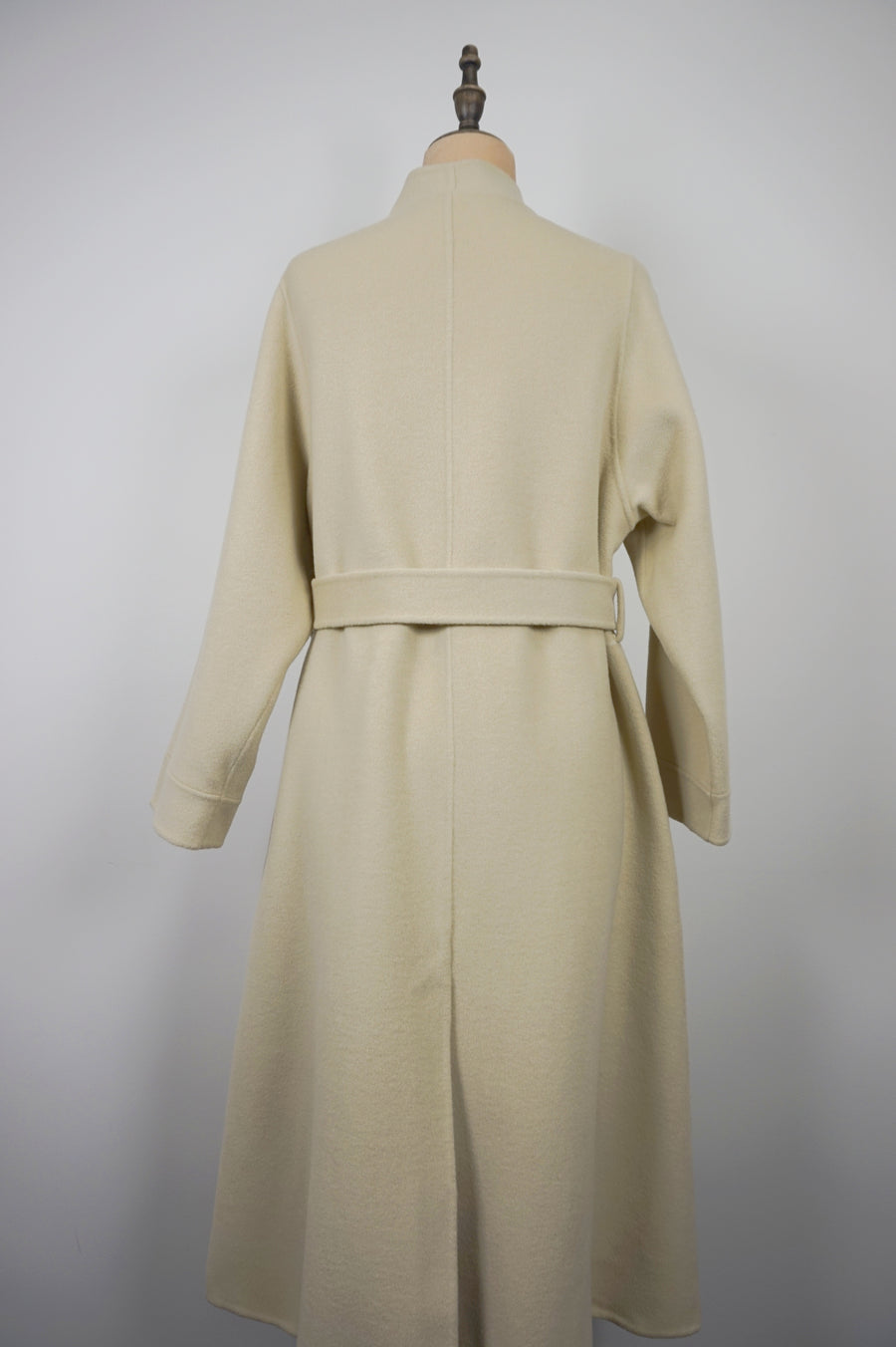 WWC-930KE1 Warm Ivory Luxury Style Pure Wool Coat